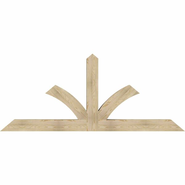 Ekena Millwork Richland Rough Sawn Timber Gable Bracket, Douglas Fir, 96"W x 40"H x 6"D x 6"F, 10/12 Pitch GBW096X40X0606RIC00RDF - main